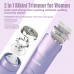 Akunbem Bikini Trimmer for Women - 2 in 1 Electric Razors for Women - Dual Head Electric Shaver - IPX7 Waterproof Wet & Dry Use Body Hair Trimmer and Facial Hair Remover for Bikini Underarm Leg Arm