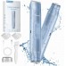 Akunbem Bikini Trimmer for Women - 2 in 1 Electric Razors for Women - Dual Head Electric Shaver - IPX7 Waterproof Wet & Dry Use Body Hair Trimmer and Facial Hair Remover for Bikini Underarm Leg Arm
