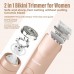 Akunbem Bikini Trimmer for Women - 2 in 1 Electric Razors for Women - Dual Head Electric Shaver - IPX7 Waterproof Wet & Dry Use Body Hair Trimmer and Facial Hair Remover for Bikini Underarm Leg Arm